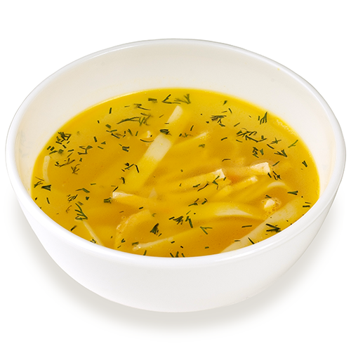 Куриный бульон с яичной лапшой